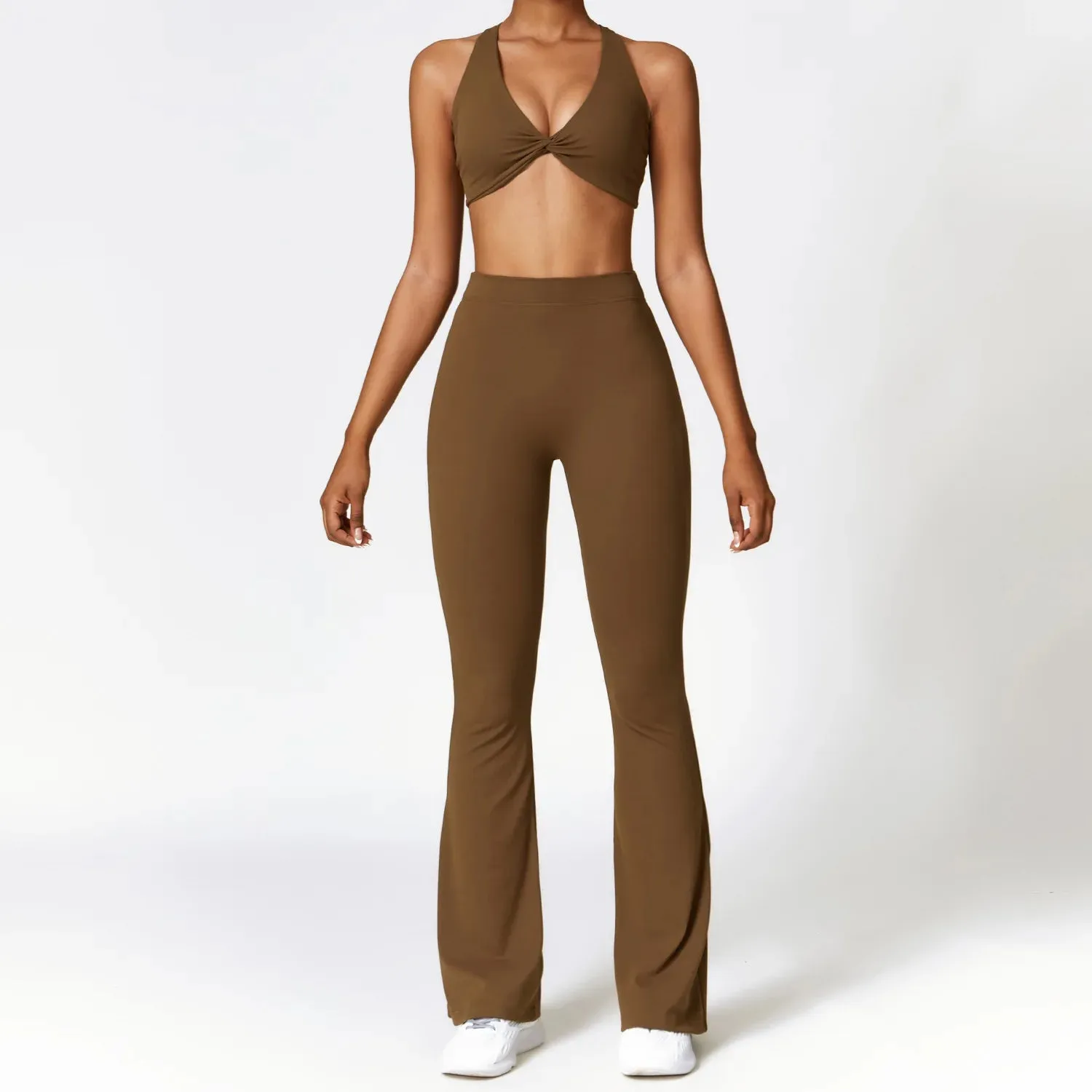 059 Yoga Set 2 Pieces Gym Set Workout Clothes Seamless High Waist Sets