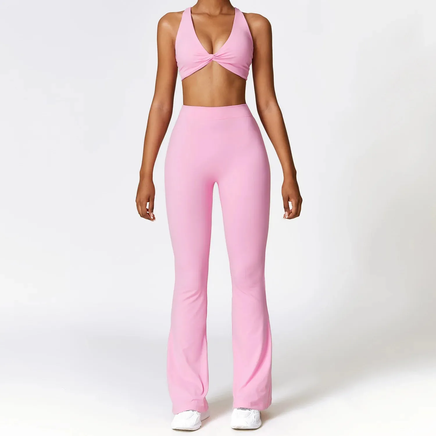 059 Yoga Set 2 Pieces Gym Set Workout Clothes Seamless High Waist Sets