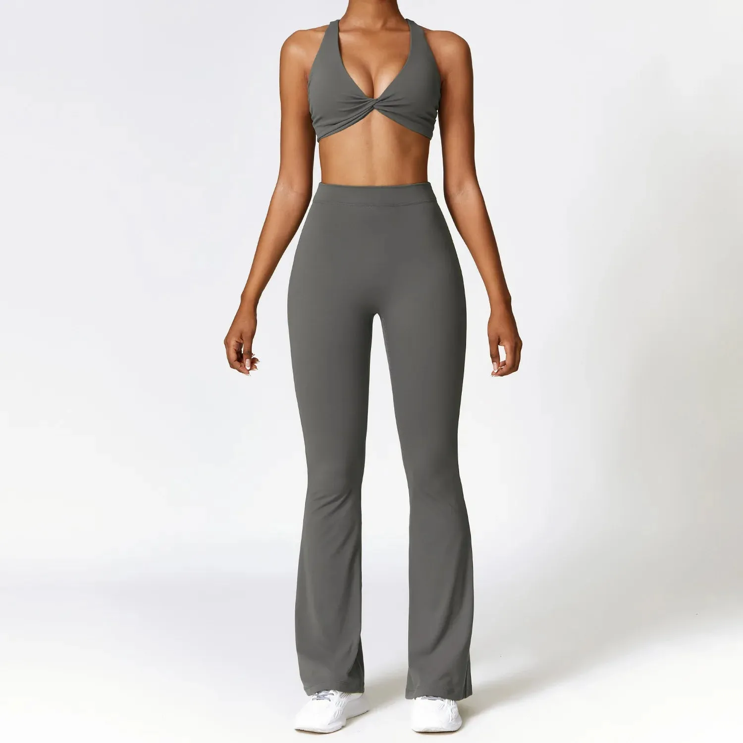 059 Yoga Set 2 Pieces Gym Set Workout Clothes Seamless High Waist Sets