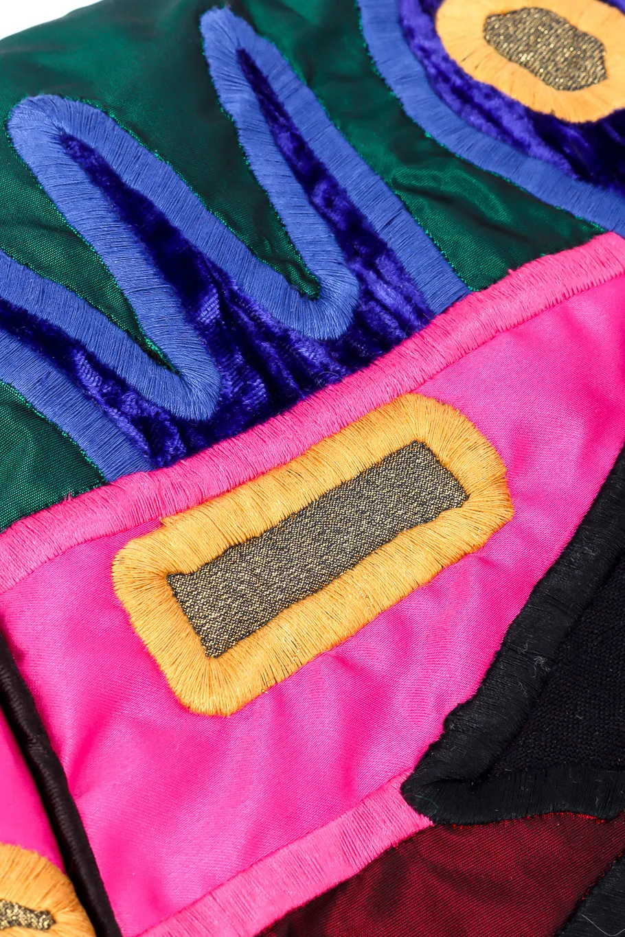 Abstract Patchwork Cropped Jacket