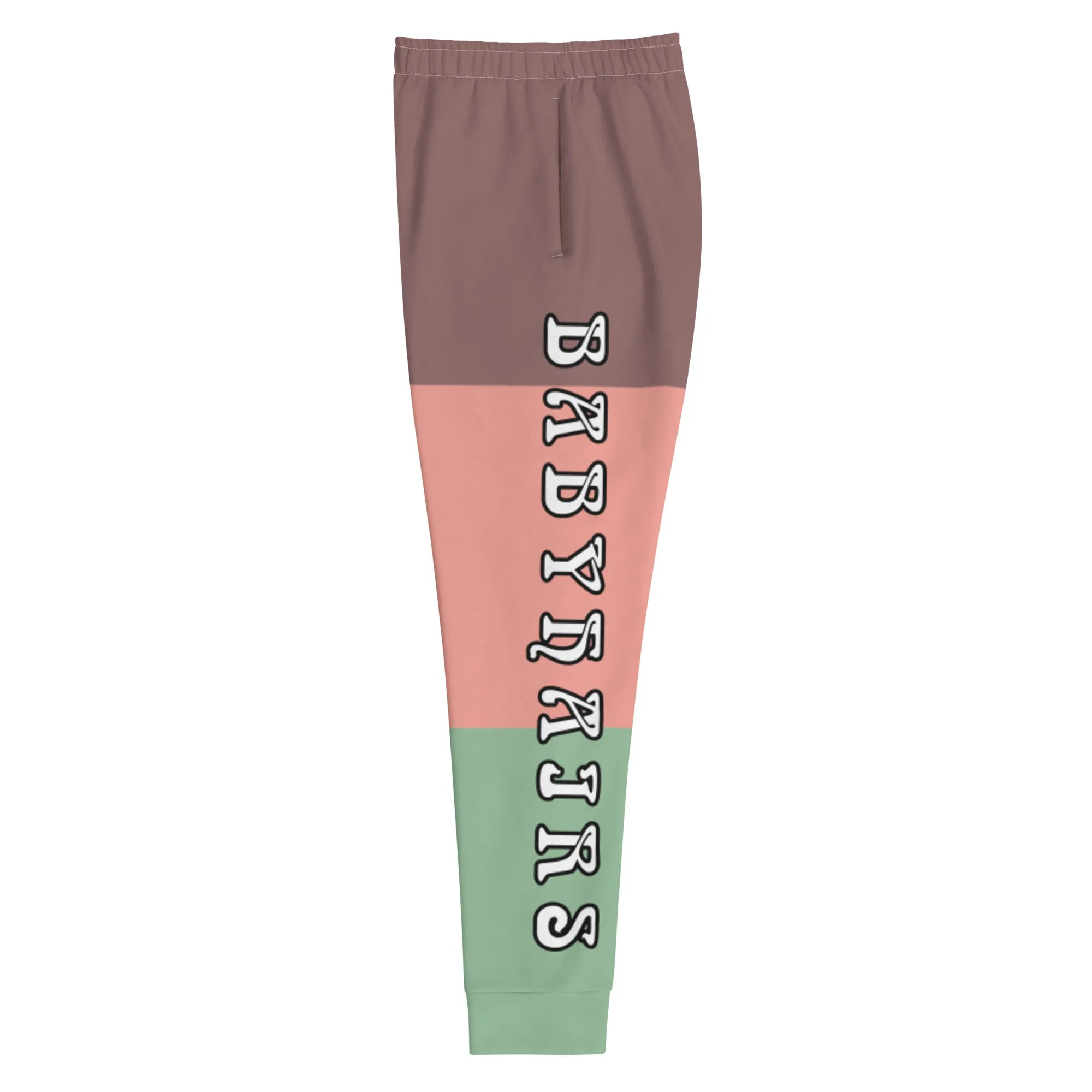 Airfros And Babyhairs Light Wood Mona Lisa Wide Striped Joggers