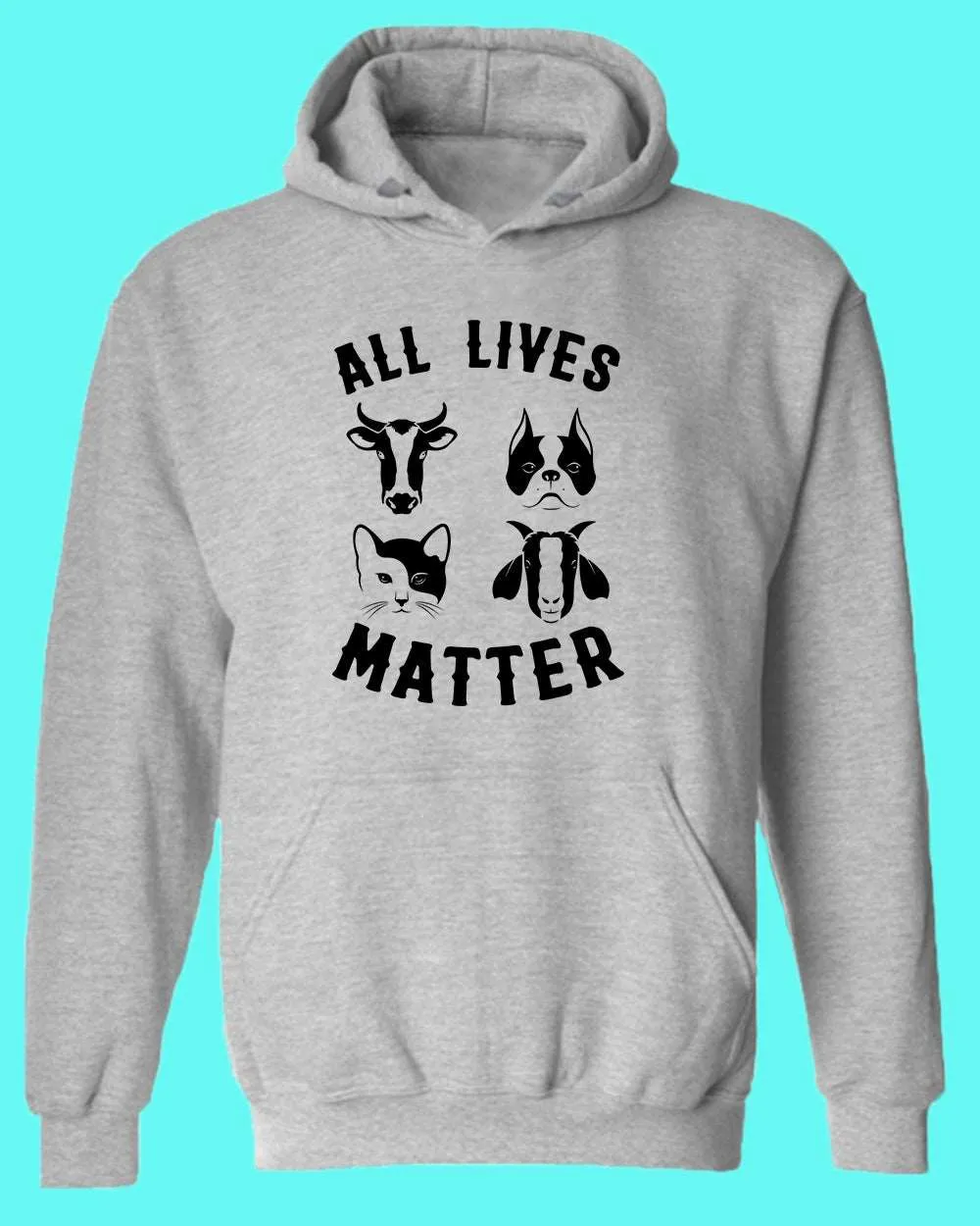 All Animals Lives matter Hoodie, Vegan Hoodie