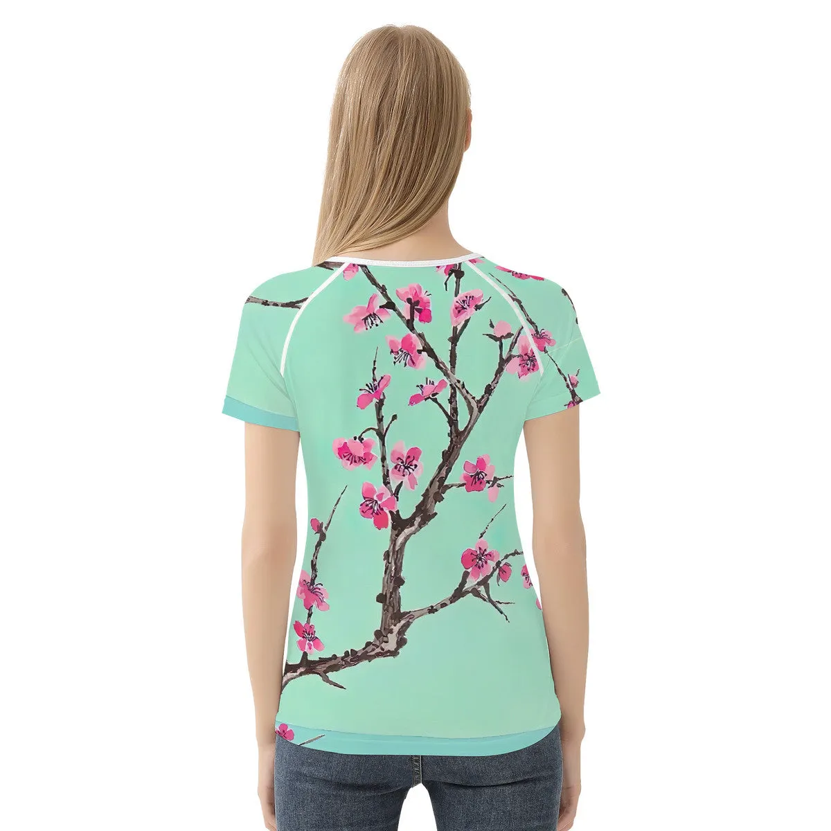 Arizona Green Tea Pattern Women's All-Over Print T shirt