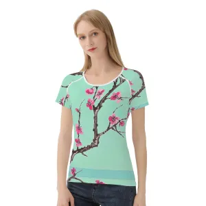 Arizona Green Tea Pattern Women's All-Over Print T shirt