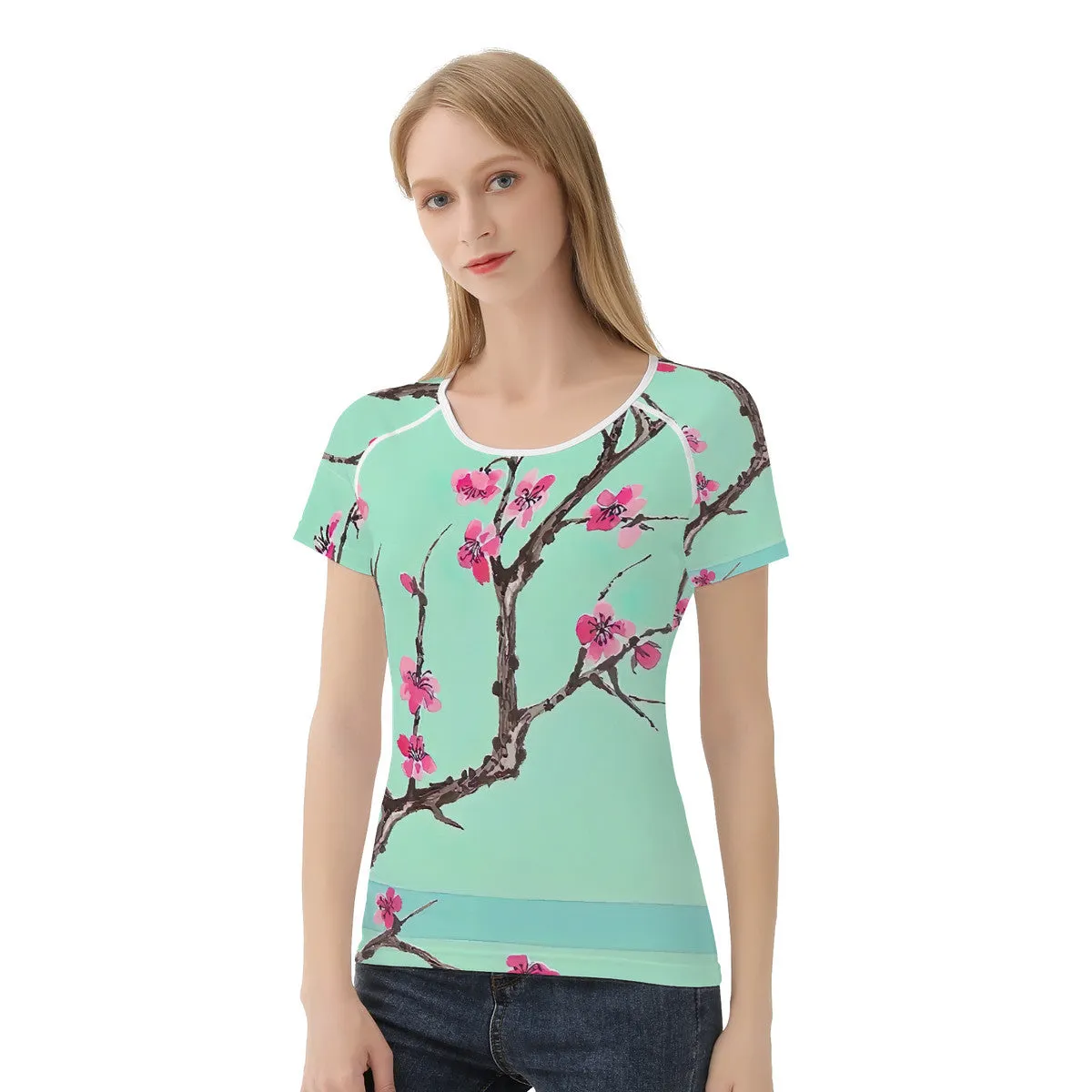 Arizona Green Tea Pattern Women's All-Over Print T shirt