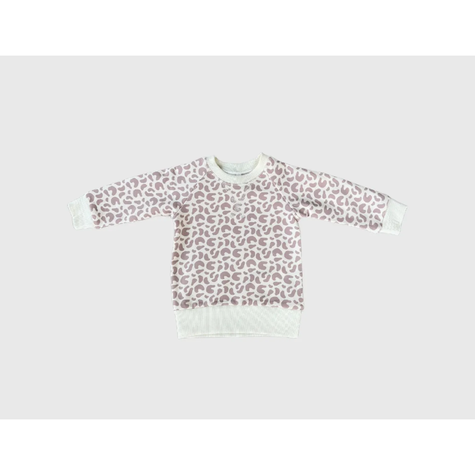 Baby Sprouts Lilac Leopard Fleece Sweatshirt