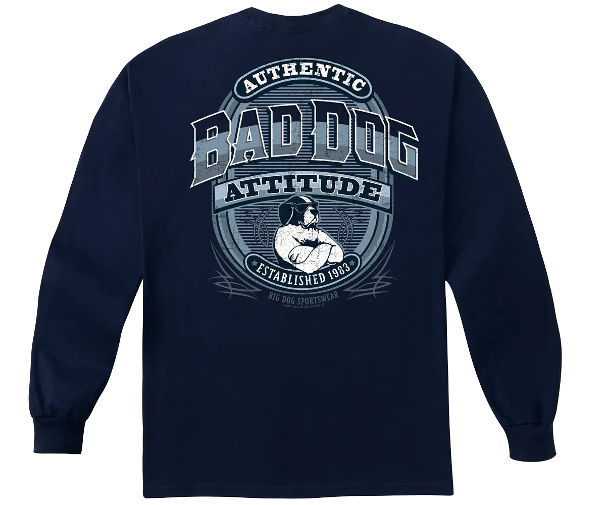 Bad Dog Attitude Since 83 Long Sleeve T-Shirt