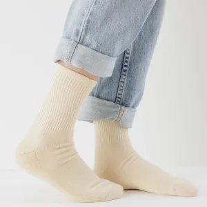 Baggu Ribbed Sock - Ecru Small