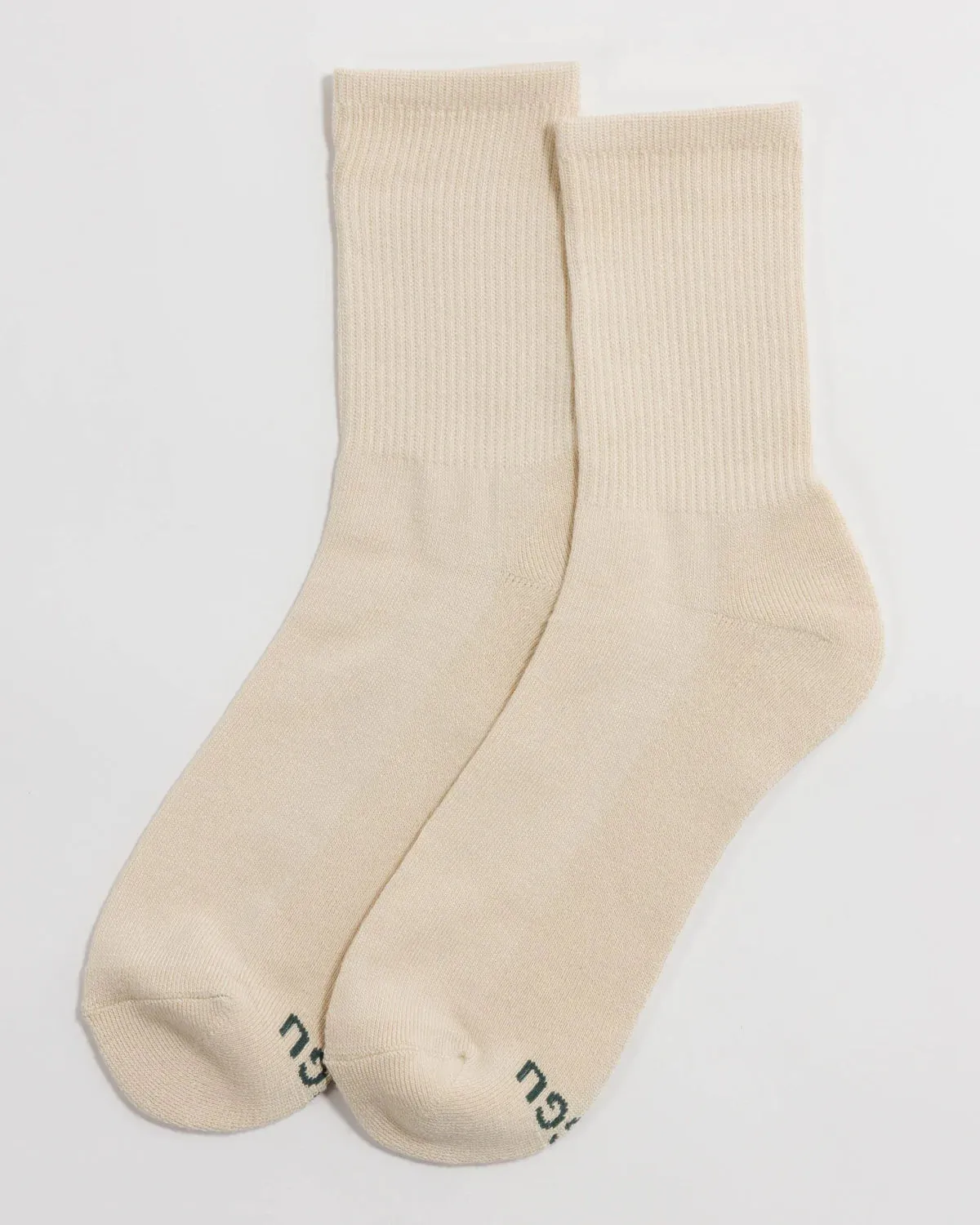Baggu Ribbed Sock - Ecru Small