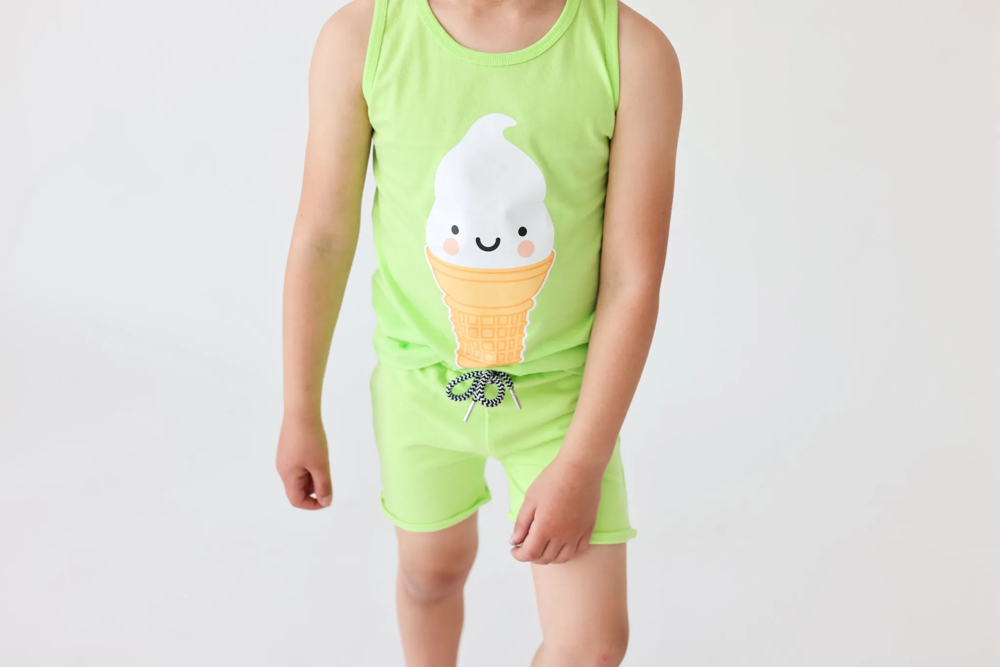Bamboo Drawstring Shorts - Atomic Green