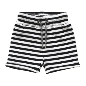 Bamboo Drawstring Shorts-Striped