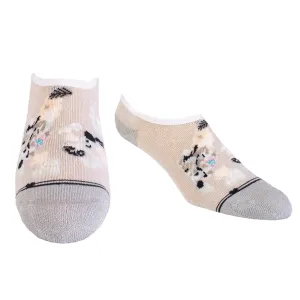 Bamboo Socks | No Fuss No-Show | Fleur de Rose Grey