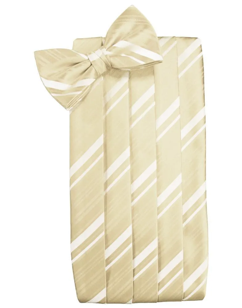 Bamboo Striped Satin Cummerbund