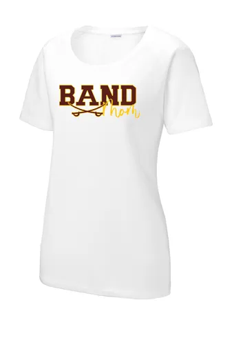 Band Mom Ladies PosiCharge Wicking Scoop Neck