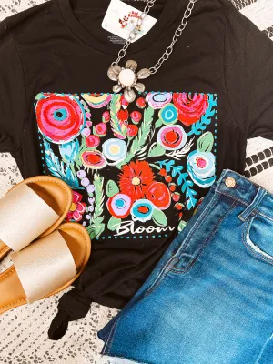 Black Bloom Tee