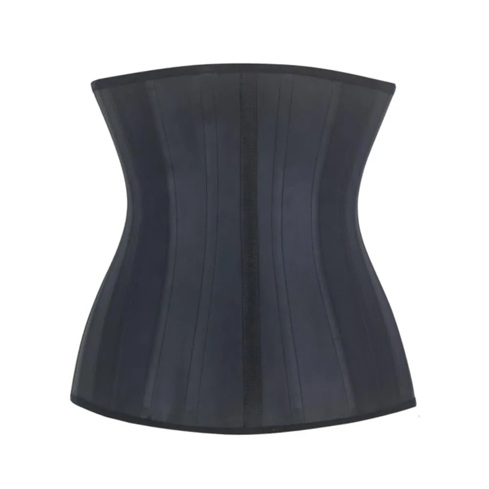 Black Latex 25 Steel Boned Waist Trimmer