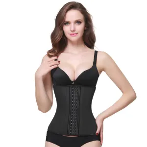 Black Latex 25 Steel Boned Waist Trimmer