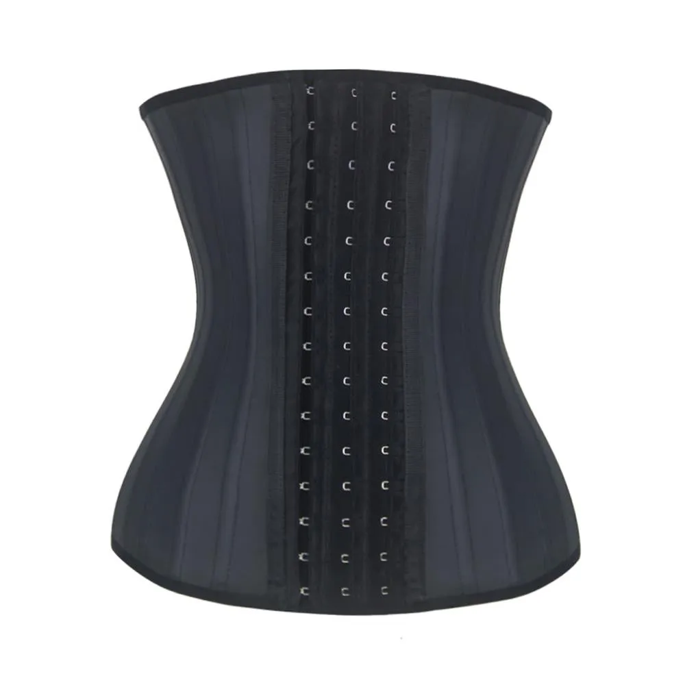 Black Latex 25 Steel Boned Waist Trimmer