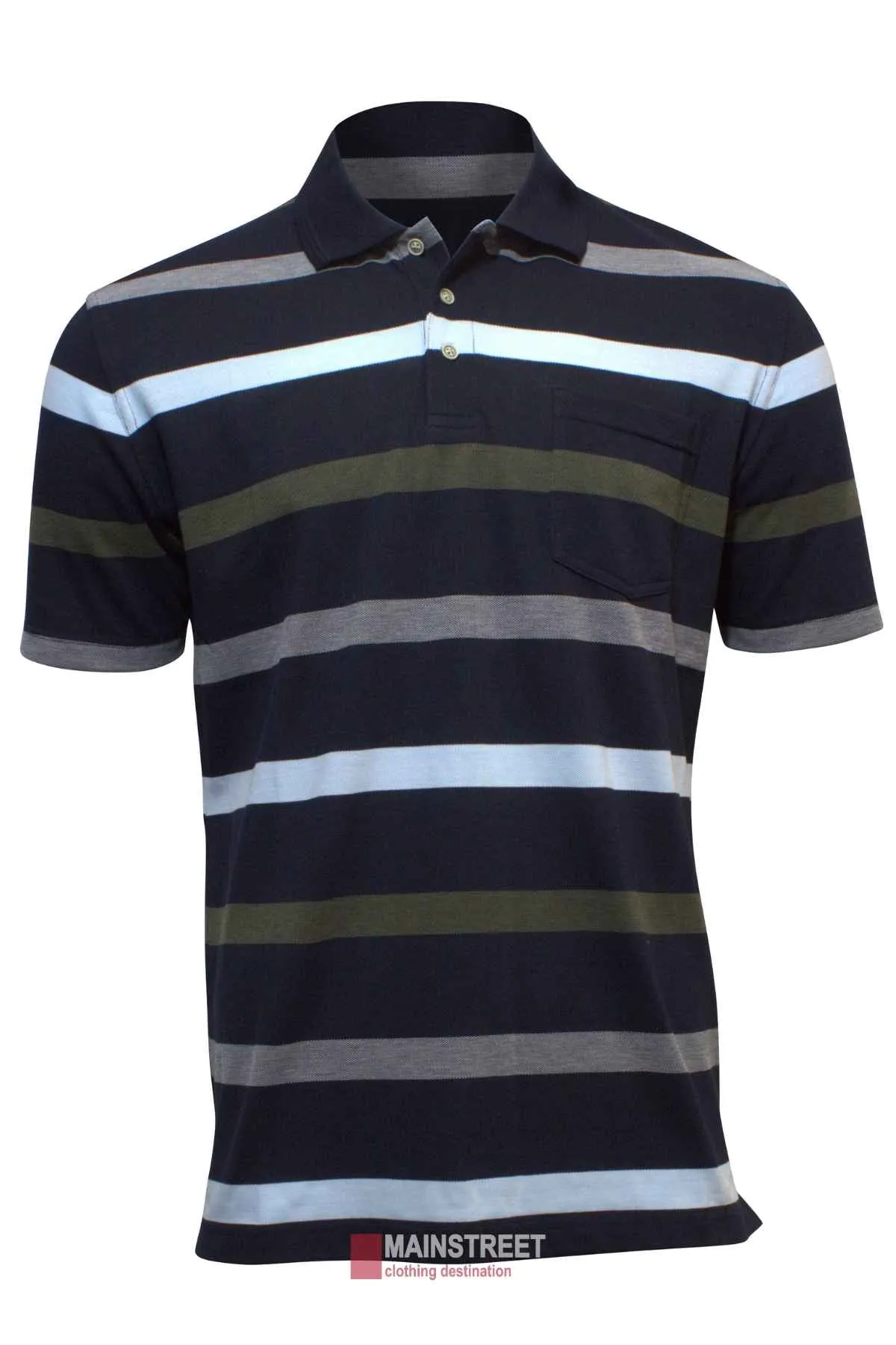 Blue Horizon Striped Polo