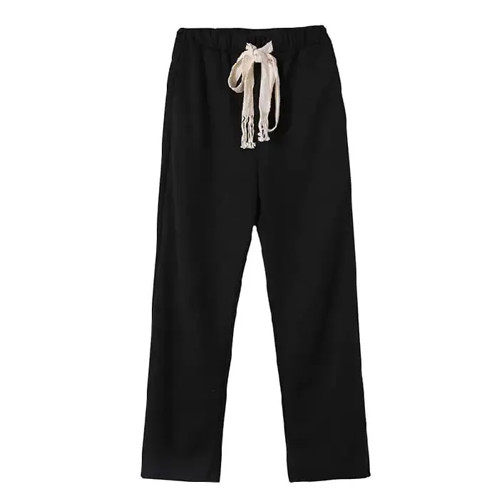 Braided Drawstring Casual Trousers for Women