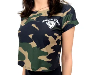 Camo Slit Crop Top