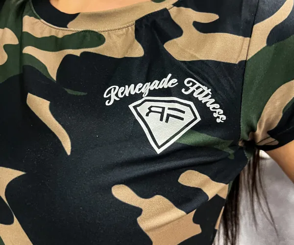Camo Slit Crop Top