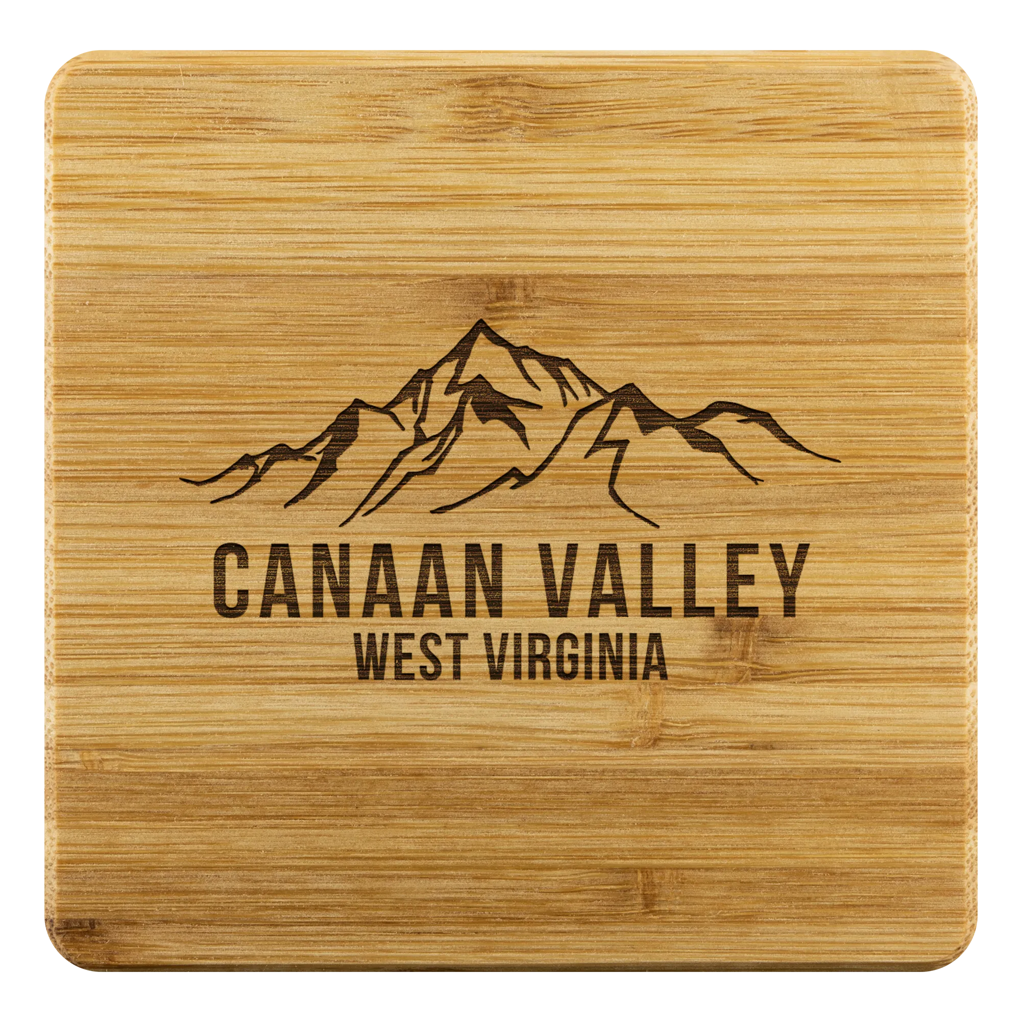 Canaan Valley West Virginia Bamboo Coaster Set