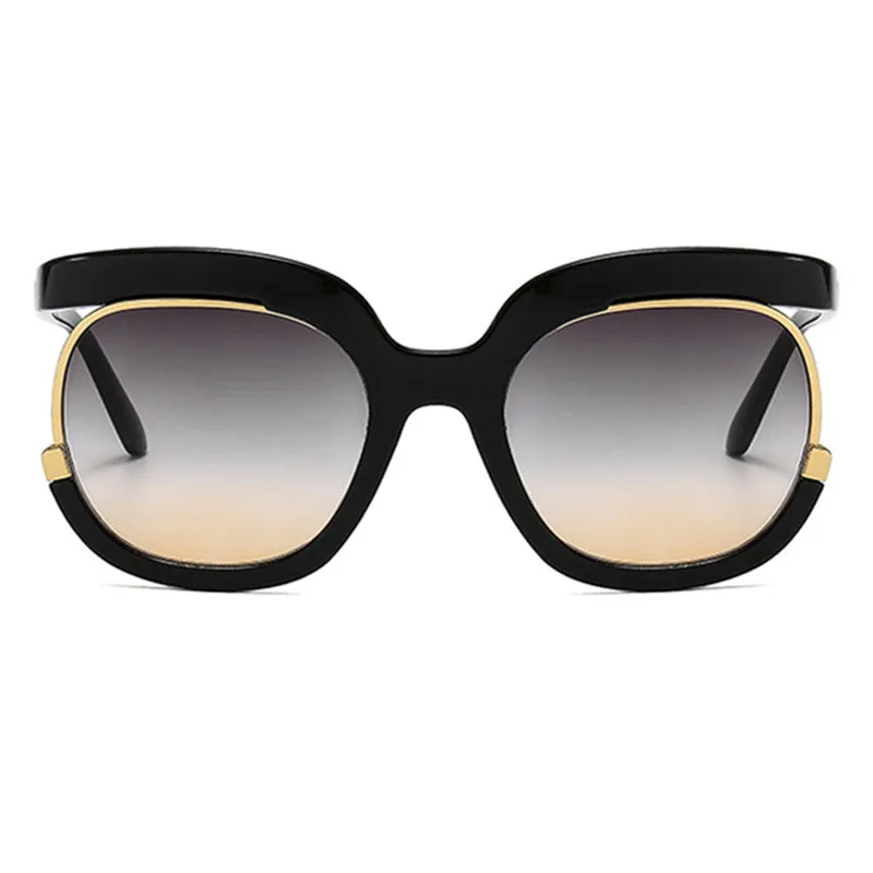 Casual Solid Patchwork Sunglasses