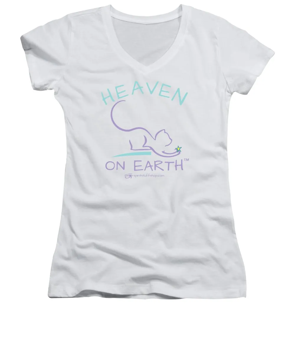 Cat/kitty Heaven On Earth - Women's V-Neck