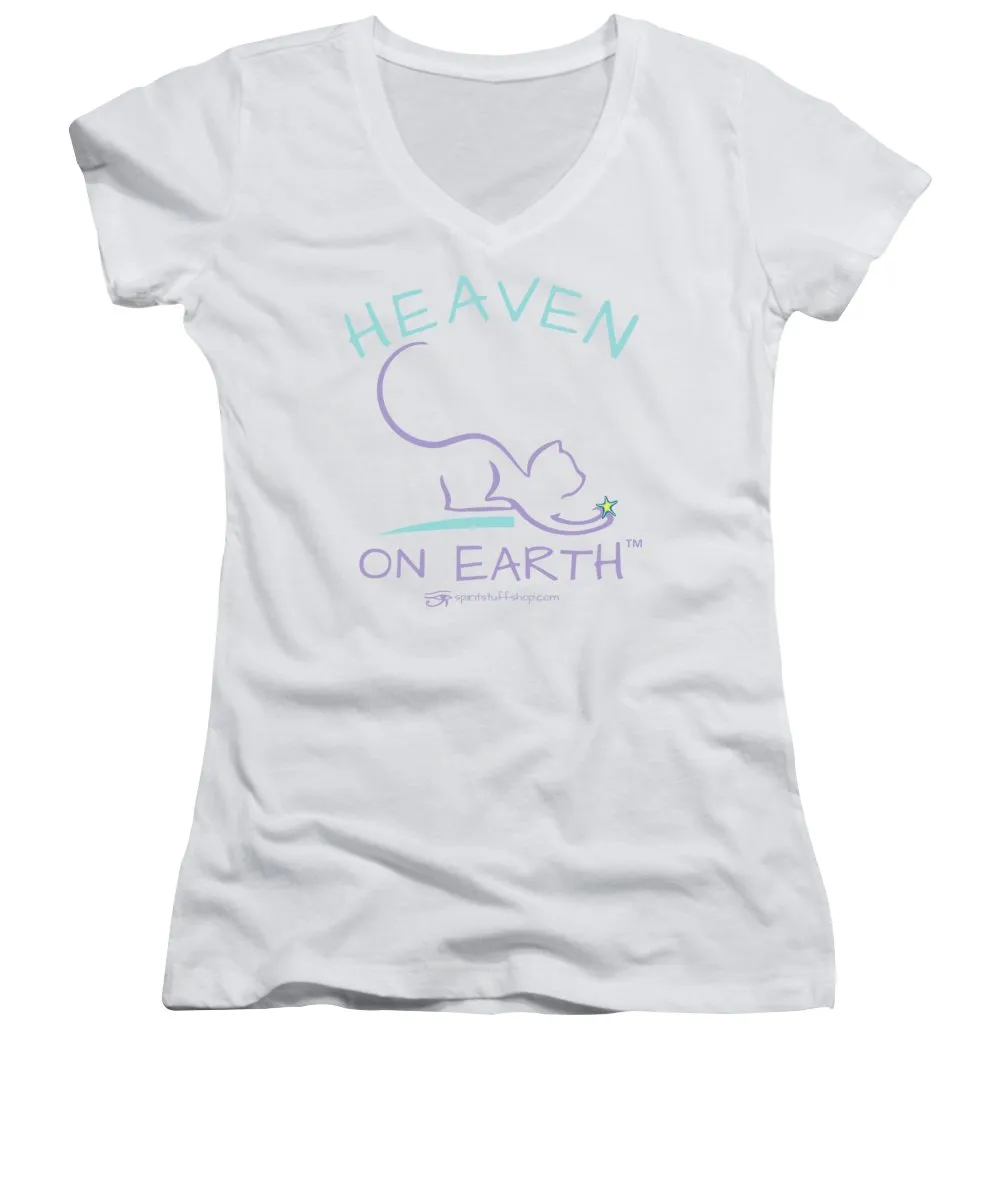 Cat/kitty Heaven On Earth - Women's V-Neck