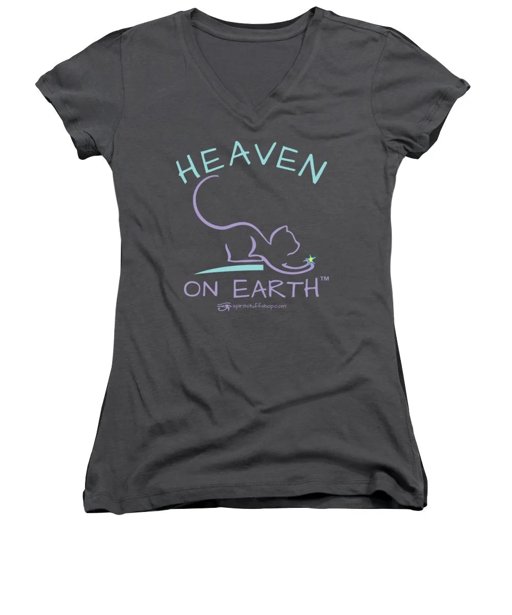 Cat/kitty Heaven On Earth - Women's V-Neck