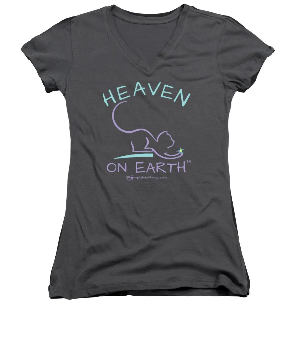 Cat/kitty Heaven On Earth - Women's V-Neck
