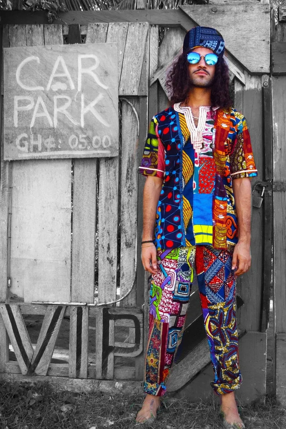 Colour Me Crazy Patchwork African Print T-Shirt