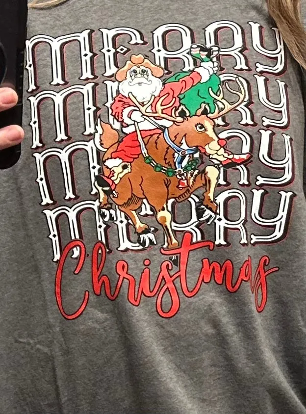 Cowboy Santa Merry Christmas
