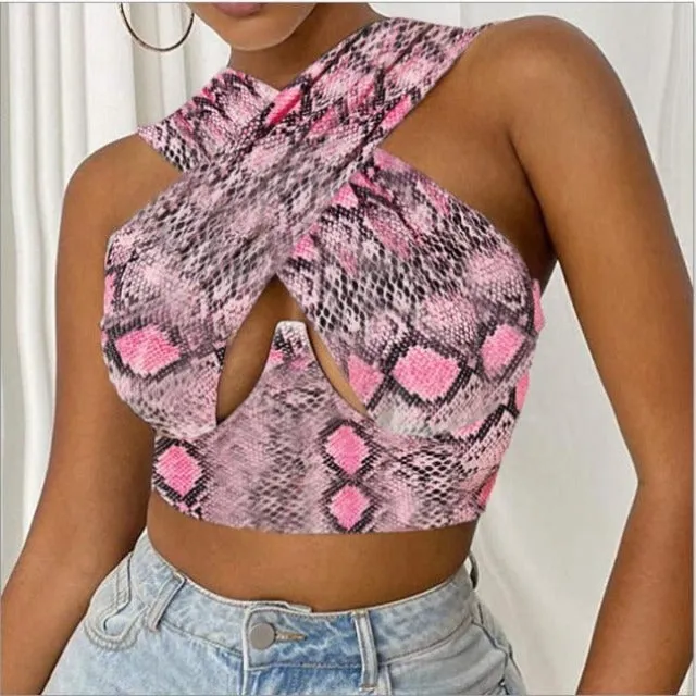 Criss Cross Bustier Tank Top