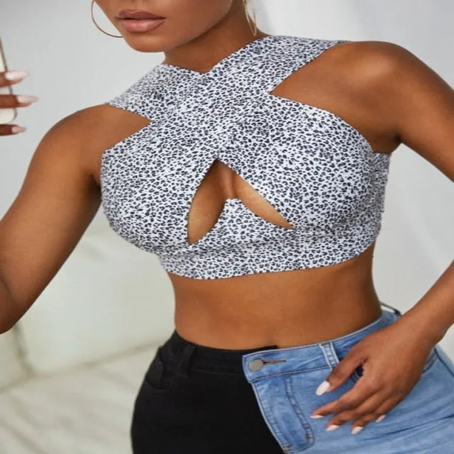 Criss Cross Bustier Tank Top