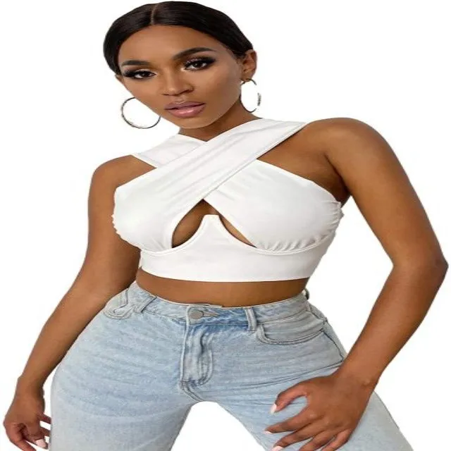 Criss Cross Bustier Tank Top