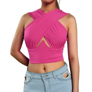 Criss Cross Bustier Tank Top