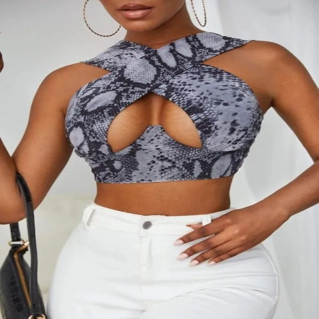 Criss Cross Bustier Tank Top