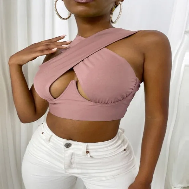 Criss Cross Bustier Tank Top