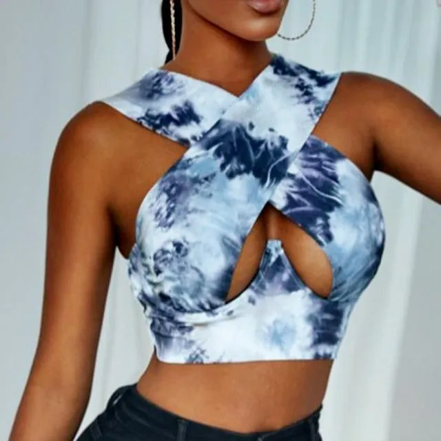 Criss Cross Bustier Tank Top