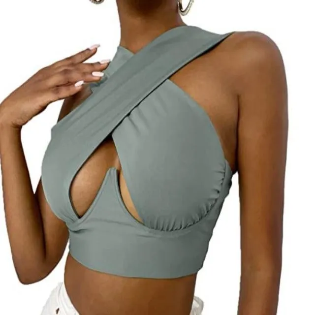Criss Cross Bustier Tank Top