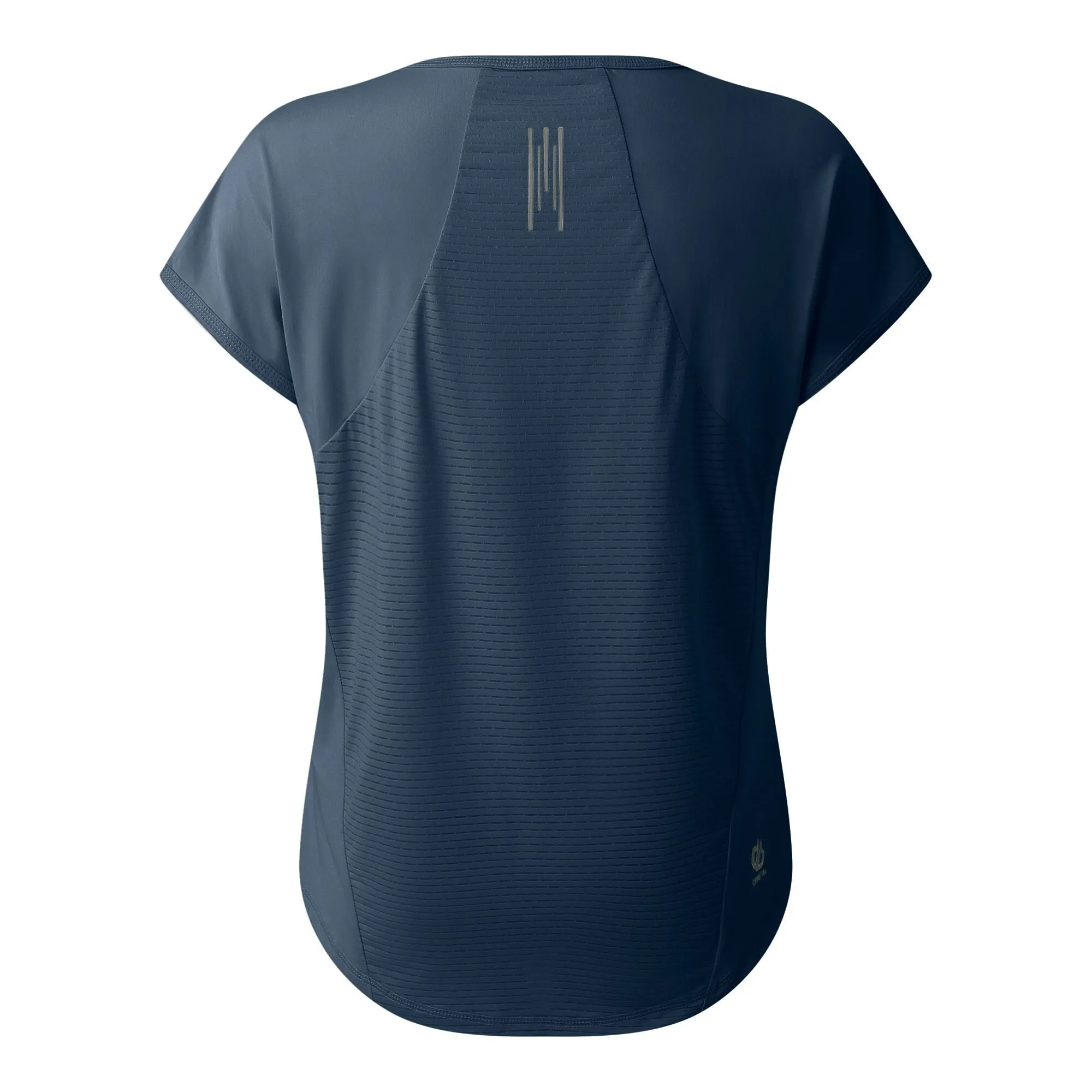 Dare2b Ladies Chase Moisture Wicking Lightweight Antibacterial ExerciseT-Shirt-DENIM BLUE