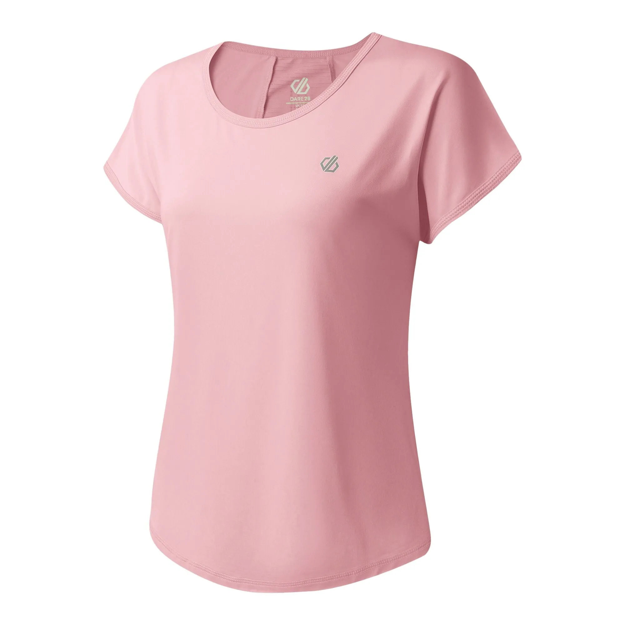 Dare2b Ladies Chase Moisture Wicking Lightweight Antibacterial ExerciseT-Shirt-LILAC