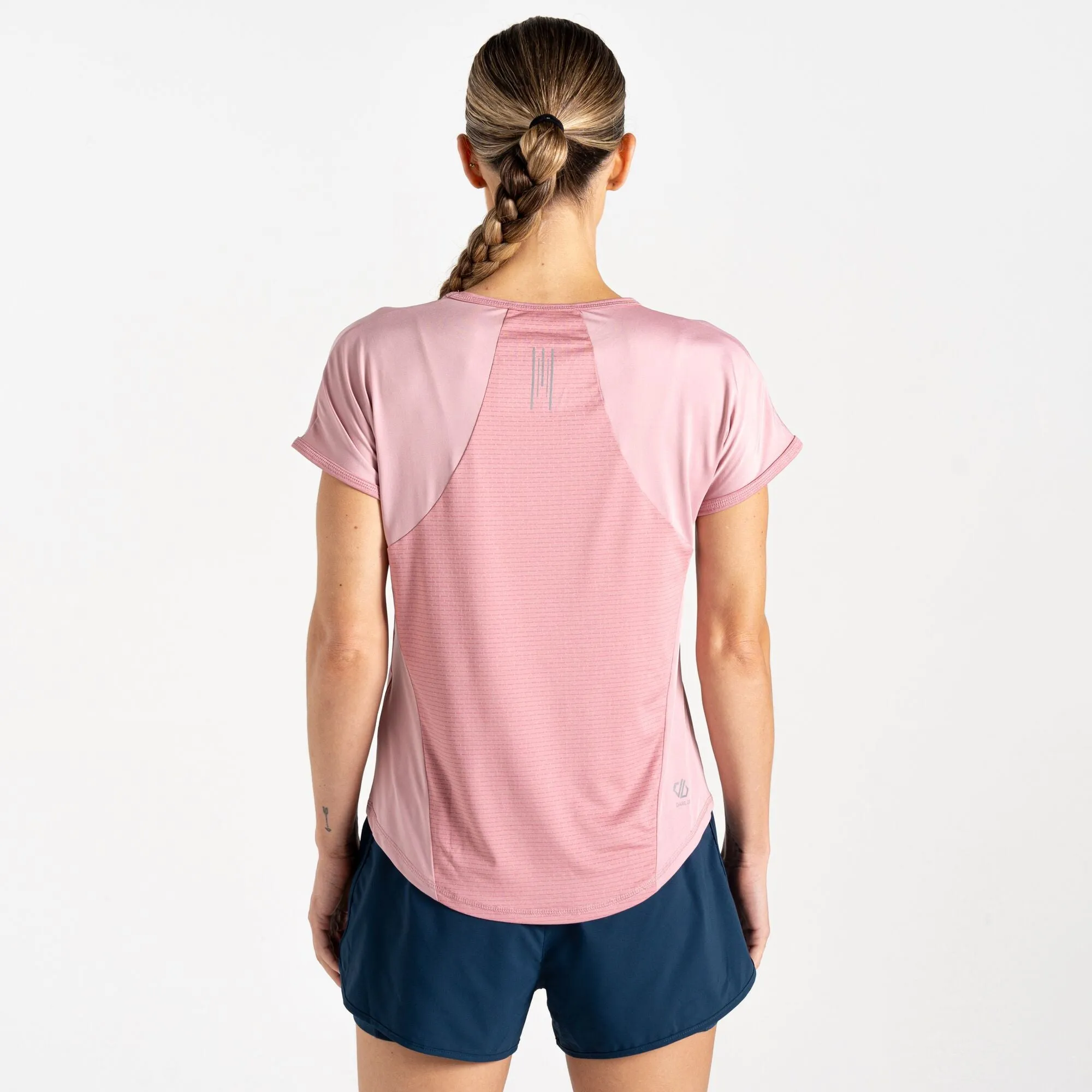 Dare2b Ladies Chase Moisture Wicking Lightweight Antibacterial ExerciseT-Shirt-LILAC