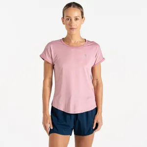 Dare2b Ladies Chase Moisture Wicking Lightweight Antibacterial ExerciseT-Shirt-LILAC