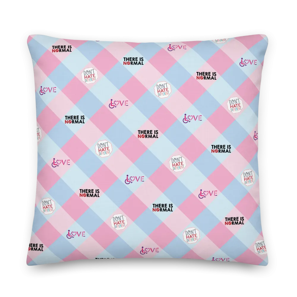 Disability Themed Small Patchwork (Premium Pillow) Pastel Colors