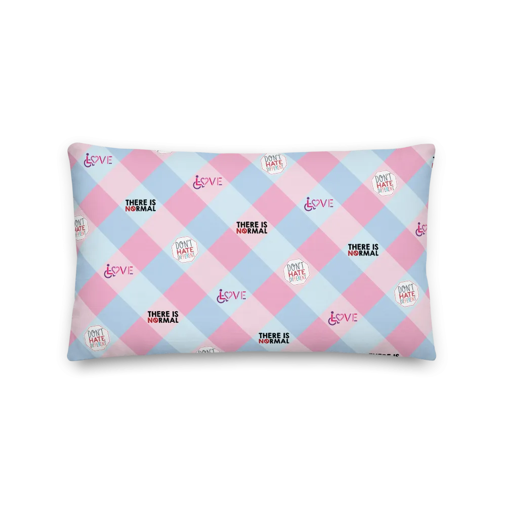 Disability Themed Small Patchwork (Premium Pillow) Pastel Colors