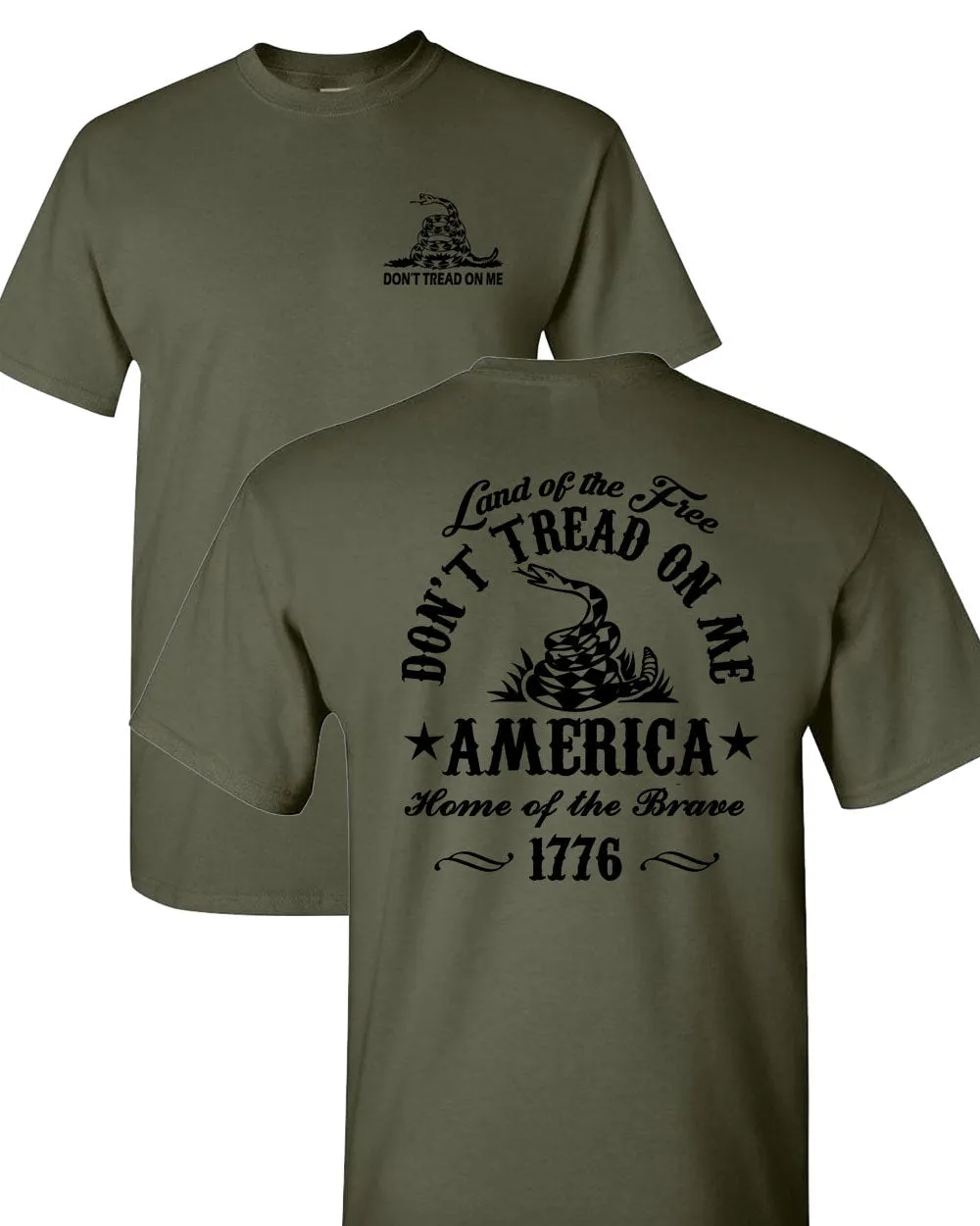 Don't tread on me t-shirt 2nd amendment tees