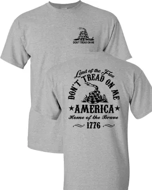 Don't tread on me t-shirt 2nd amendment tees